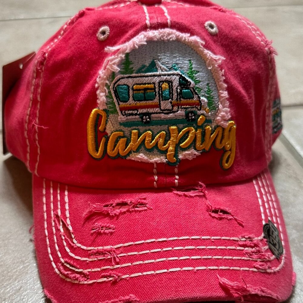 NWT KBETHOS Coral Camping Womens Adjustable Baseball Cap